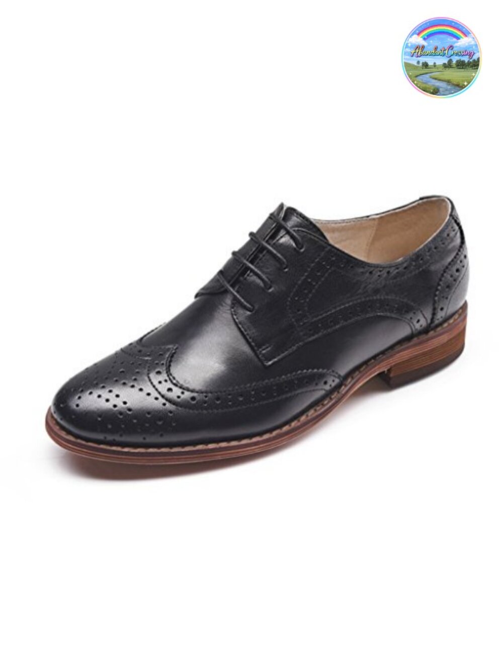 Vintage Perforated Wingtip Leather Oxfords